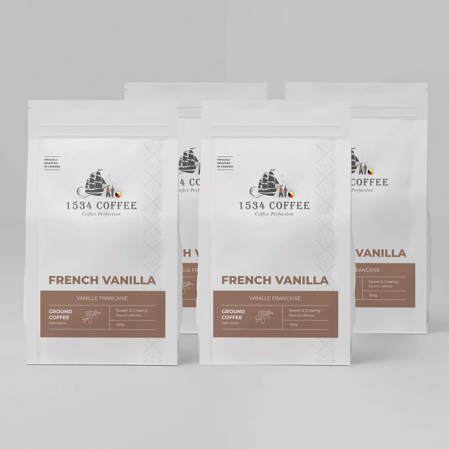 Café moulu biologique à torréfaction moyenne