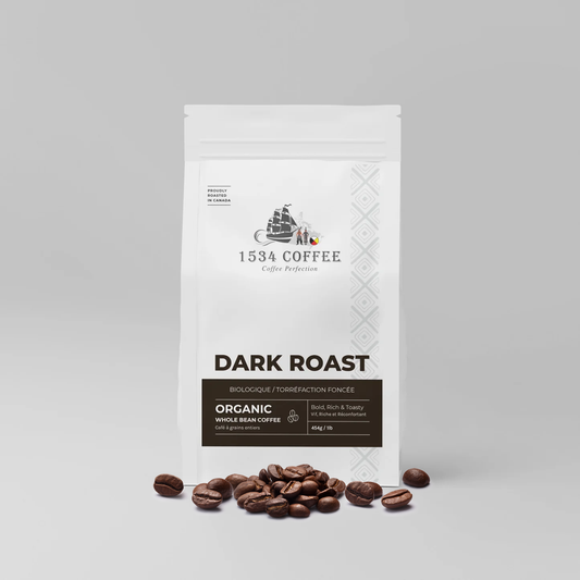 Organic Dark Roast Whole Bean Coffee 1LB